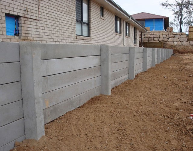 Space-Efficient Concrete Sleeper Retaining Wall at Augustine Heights ...
